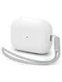 Spigen Case Silicone Fit White + Strap Gray - AirPods Pro (2nd Gen)