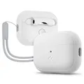 Spigen Silicone Fit Hülle Case Kompatibel mit AirPods Pro 2. Generation (2023/2022) - Weiß/Grau