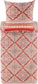 Bassetti Baumwollsatin-Bettwäsche-Garnitur MARECHIARO Farbe ROT R1 Größe 155x220+80x80