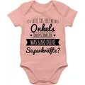 Shirtracer Shirtbody Onkel Herz dahinschmelzen Sprüche Baby rosa 3/6 Monate