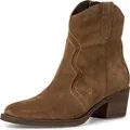 Tamaris Donna Absatzstiefelette Leder Blockabsatz Bequem, Brown, 38 EU - Braun - 38
