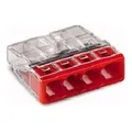 WAGO GmbH& Co. KG Verbindungsdosenklemme 4x 0.5-2.5 rot 2273-204, 100 Stück