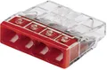 WAGO 2273-204-100 2273 Dosenklemme flexibel: - starr: 0.5-2.5mm² Polzahl: 4 100 St. Transparent, Rot