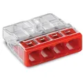 WAGO - Steckklemme Verbindungsdosenklemme 2273-204 4x 0.5-2.5 rot − 100 Stück