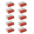 10x WAGO Steckklemme 4 fach rot 2273-204 Dosenklemmen Compact 4 Klemmstellen
