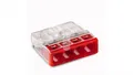 Szybkozłączka 4x 0,5-2,5mm2 transparentna/czerwona 2273-204 /100szt./