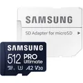 Samsung PRO Ultimate microSD 512 GB, Speicherkarte, dunkelblau