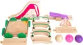small Foot Kugelbahn Junior Spielplatz aus Holz mit flexiblen Elementen, inkl. Kugeln, für Kinder ab 18 Monaten, 11379