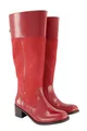 Ulla Popken große Größen Stiefel 42 bordeaux Lederstiefel XXL Schaft Zipper