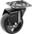 GTV - Möbelrollen CALIBRO | Lenkrollen | Rollen für Möbel | ohne Bremse | Durchmesser 50 mm | aus Kunststoff und Stahl | Schwarz
