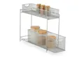 relaxdays Küchenregal Metall Küchenschrank Organizer, silber