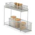 Küchenschrank organizer Küchenregal Unterschrank Regal 2 Körbe Metall Badregal
