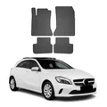 OMAC Gummi Fußmatten kompatibel mit Mercedes A Klasse W176 2012-2018 Automatten Schwarz 4X
