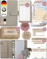 BeginnerBudget Ringbuchmappe Budget Planner Starter-Set Sparbuch zum Geld Sparen + Spar-Challenges, Grau
