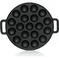 BBQ-Toro Gusseisen Poffertjes Pfanne | Förtchenpfanne für 19 Förtchen | Ø 24 cm - Schwarz
