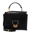 Coccinelle Leder Umhängetasche Abendtasche Arlettis Handbag Grainy Leather Noir schwarz