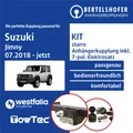 Für SUZUKI Jimny II Typ A6G 07.2018-jetzt AHK starr +7pol spezifisch E-Satz TOP