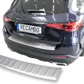 RECAMBO Ladekantenschutz Edelstahl kompatibel für Mercedes GLC | X254 | BJ ab 2022 - matt gebürstet mit Textur - Styling und Schutz für die Stoßstange
