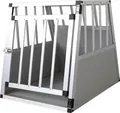 Hundebox S aus Aluminium und MDF für den sicheren Transport 54x69x60cm