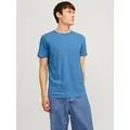 Jack & Jones Rundhalsshirt JJEORGANIC MELANGE TEE SS O-NECK NOOS Baumwollmischung, regular fit blau L (52)