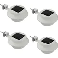 4x Solar Dachrinnenleuchte Dachrinnenlampe Dachrinnen Lampe Licht Regenrinne Solarlampe Solarleuchte Beleuchtung Aussenlampe - Weiß