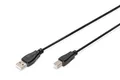 Digitus USB Anschlusskabel, Typ A - B St/St, 1.8m, USB 2.0 geeignet, sw