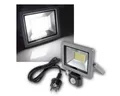ChiliTec LED Flutlichtstrahler LED-Fluter SlimLine"CTF-SLT30 PIR" 30W 2960lm IP44, daylight/tageslichtweiß