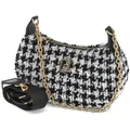 LIU-JO BRIONIA Hobo-Tasche Weiß, Hahnentrittmuster, kupferglänzend, 15x26x7 cm - Weiß