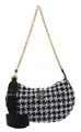 LIU JO Brionia Crossbody Bag Schultertasche Umhängetasche Pied De Poule schwarz