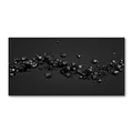 Tulup Glas-Bild Wandbild aus Glas - Wandkunst - Wandbild hinter gehärtetem Sicherheitsglas - Dekorative Wand für Küche & Wohnzimmer 100x50 - Kunst: modern & klassisch - 3D-Abstraktion - Schwarz