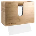 Nature Supplies Papierhandtuchspender aus Holz - Papierhandtuchhalter Mit Wandhalterung oder bei Tisch, für Papierhandtücher mit C-, Z- oder Interfold-Falzung