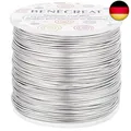 BENECREAT 1mm Aluminiumdraht 150m Lang(492 Füße) Eloxiert Schmuck Handwerk m