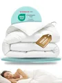 BEFA NATUR Bettdecke Ganzjahr 240x220 cm | Primaloft Bio® - Funktionelle Mikrofaserfüllung | vegane Daunenalternative | 1220g Füllgewicht/Stück | Oeko-TEX 100 Klasse 1 | Made in Germany