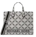 Michael Kors Tasche Shopper Schultertasche Gigi LG Grab Tote NaturSchwarz  Neu