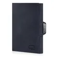 Brown Bear Slim Wallet Echtleder 11 Kartenfächer Kartenetui Blau