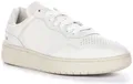 Damen Sneaker aus Leder Veja V 90 mit flachen Schnürsenkeln und seitlichem OT Lederlogo in Off Weiß – 3 Großbritannien - 36 EU - 5 US / Cremefarben