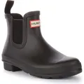 Hunter Orig al Tri Color Logo Frauen Gummi Chelsea Stiefel Schwarz – 5 Großbritannien - 38 EU - 7 US / Schwarz - 38