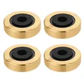 OTOTEC 4 Stück Aluminium Gerätefüße 45x15mm Gold Absorber Isolierdämpfungsfüße Audiogerätefüße Lautsprecherisolation Standfuß für Leichte/mittlere Baugruppen