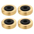 4 Stück Aluminium Gerätefüße 45x15mm Gold Absorber Isolierdämpfungsfüße Audio...