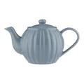 PRICE&KENSINGTON Luxe Steinzeug Teekanne 6 Tassen, Blau glänzend, 1,1 L Teeka...