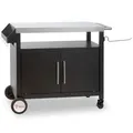BBQ-Toro Grillwagen 103,5 x 59 x 81 cm | Silber/Schwarz | Grilltisch mit großer Arbeitsfläche | Grill Beistelltisch, Outdoor Grill Trolley, Grilltisch Outdoor, Servierwagen, Outdoor Garten Trolley