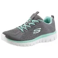 Skechers Graceful - Get Connected Sneaker Freizeitschuh, Halbschuh, Schnürschuh für die Maschinenwäsche geeignet grau 40 EU