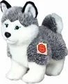 Teddy Hermann Husky, Kuscheltier, Stofftier, Plüschtier, Hund, stehend, Plüsch, Grau Weiß, 23 cm, 92701