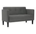vidaXL Sofa Zweisitzer-Sofa Dunkelgrau 111 cm Stoff, 1 Teile