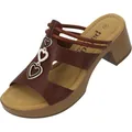 Palado Damen Sandaletten Thaumus by Sila Sahin - bequeme Pantoletten - elegante Hausschuhe - modische Sommerschuhe Braun UK3,5 - EU36