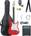 McGrey E-Gitarre Rockit elektrische Gitarre, ST-Style, Komplettset 4/4, 8-St., inkl. Verstärker, Tasche, Stimmgerät, Plektren, Gurt und Kabel, 10 Watt (RMS) Gitarrenverstärker inklusive!