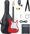 E-Gitarre Komplett Set Verstärker Stimmgerät Tuner Gigbag Tasche rot Fiesta Red