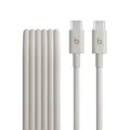 Beats USB-C auf USB-C Gewebtes Kabel, schnelles Laden, langlebiges und verwicklungsfreies Design, Kompatibles Ladegerät für Apple und Android-basierte Produkte (1,5 m) – Energie-Grau