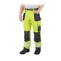Warnschutzhose mit Reflektionsstreifen orange neon gelb Arbeitshose Warnschutz Reflektionsstreifen 54 neongelb