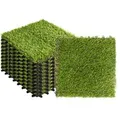 KARAT Terrassenfliesen Kunstgras Kunstrasen 30 x 30 cm 11er-Set 1 m²